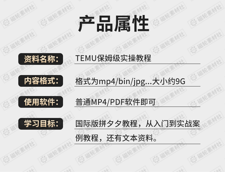 2024新课拼多多跨境temu入门实战教程全托管运营选品新手速成课程 - 图2