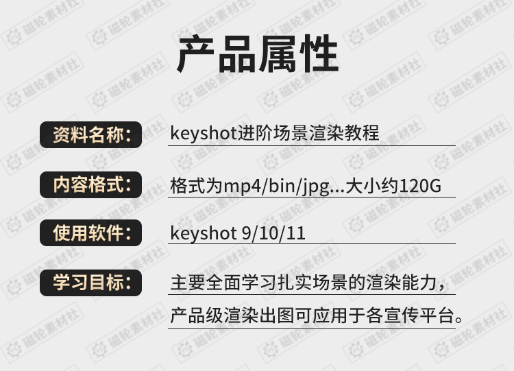 keyshot工业产品渲染教程 KS进阶课程动画渲染基础入门视频教程 - 图3