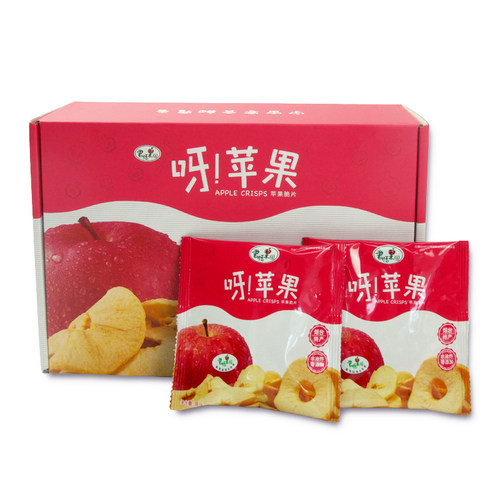 君恬果园苹果脆片无添加孕妇健康零食烟台特产伴手礼 8g*20袋礼盒 - 图2
