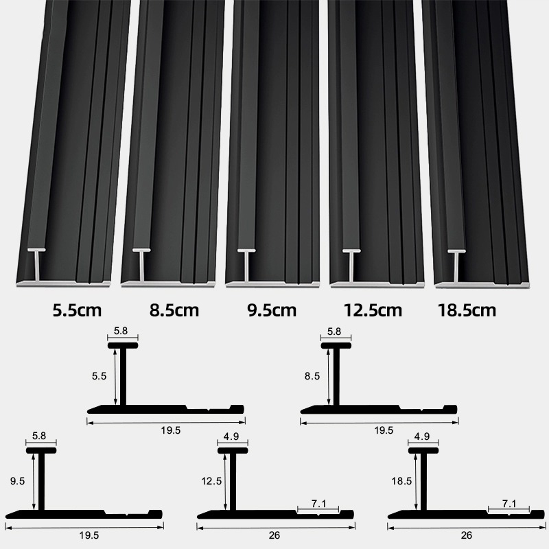 铝合金工字条木饰面收边条集成墙板收口条碳晶板收口条金属装饰线-图2
