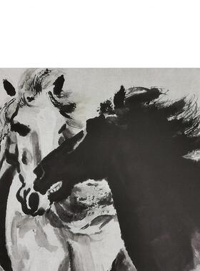 1:1徐悲鸿八骏图写意动物画国画艺术微喷名画复制品客厅装饰画