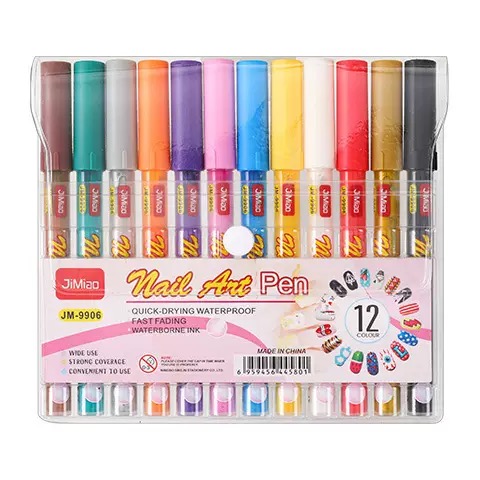 美甲彩绘涂鸦笔丙烯马克笔指甲画花速干水彩笔描线笔免照灯12色 - 图3