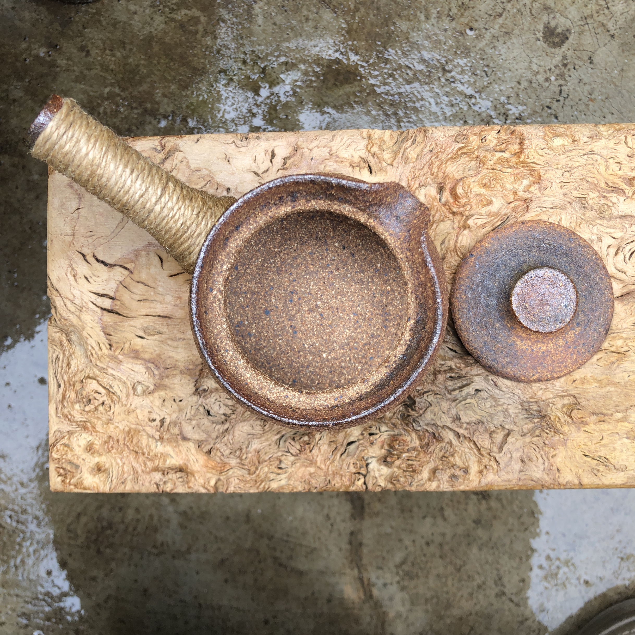 云南粗陶高温古法柴烧侧把公道杯煮茶罐烤茶罐土陶焖茶壶焖泡壶 - 图3