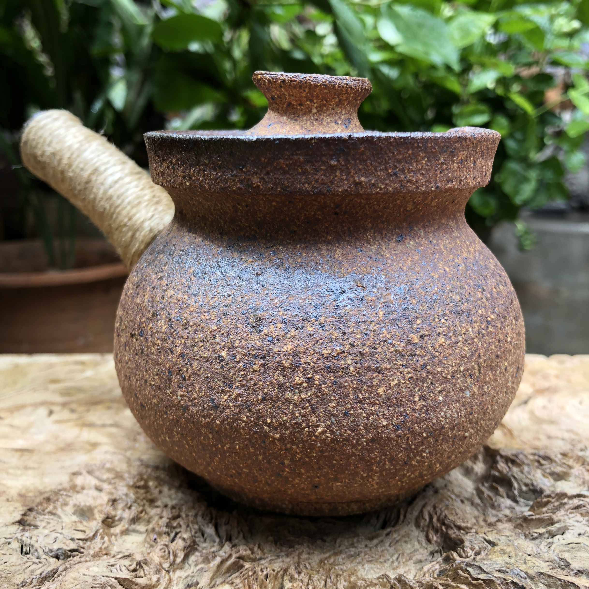 云南粗陶高温古法柴烧侧把公道杯煮茶罐烤茶罐土陶焖茶壶焖泡壶 - 图1