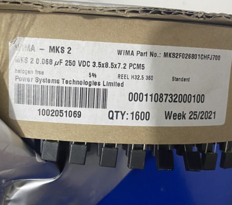 0.068UF 250V 683/68NF WIMA黑威马MKS2 薄膜电容器 P5