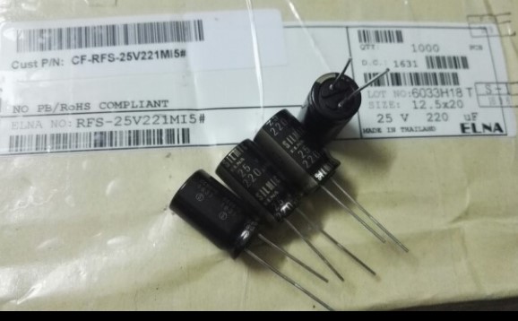 220UF 25V ELNA 伊娜铜脚电解电容器25V220UF SILMIC II 棕神二代 - 图0