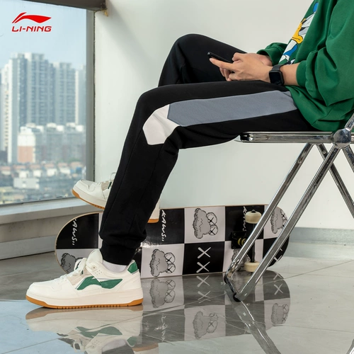 Li Ning, демисезонные штаны, трикотажные мужские повседневные брюки, подходит для подростков