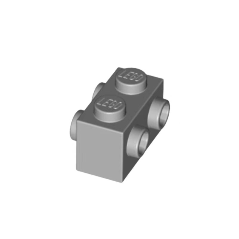 乐高LEGO零配件浅灰色 52107 4657459 1x2双面带凸点砖-图1
