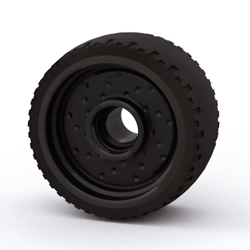 LEGO乐高 72206pb01 24x12mm 车轮子 黑 浅银色 珍珠深灰 浅绿 黄 - 图0