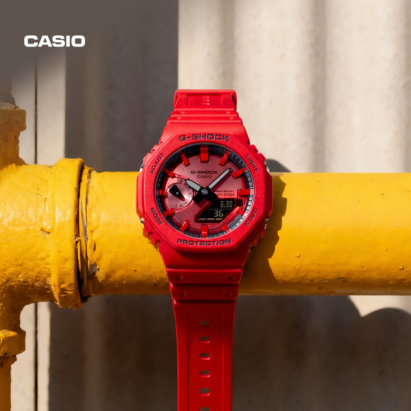 【新年礼物】卡西欧官方旗舰店lconicRed八角方块手表礼盒G-SHOCK,淘宝优惠券,粉丝福利购,淘宝优惠卷