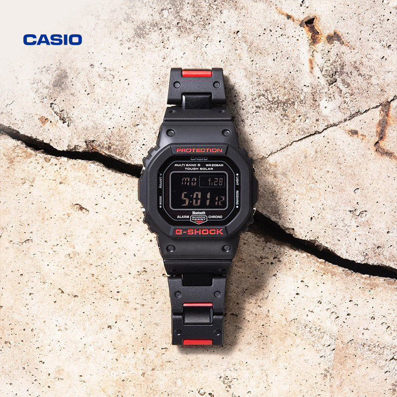 卡西欧旗舰店gw-b5600hr时尚石英表 casio日韩腕表