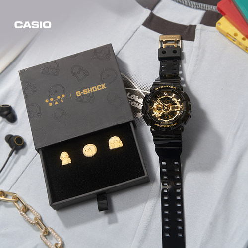 【七夕礼物】casio旗舰店GA-110GB黑金运动时尚手表卡西欧G-SHOCK - 图2