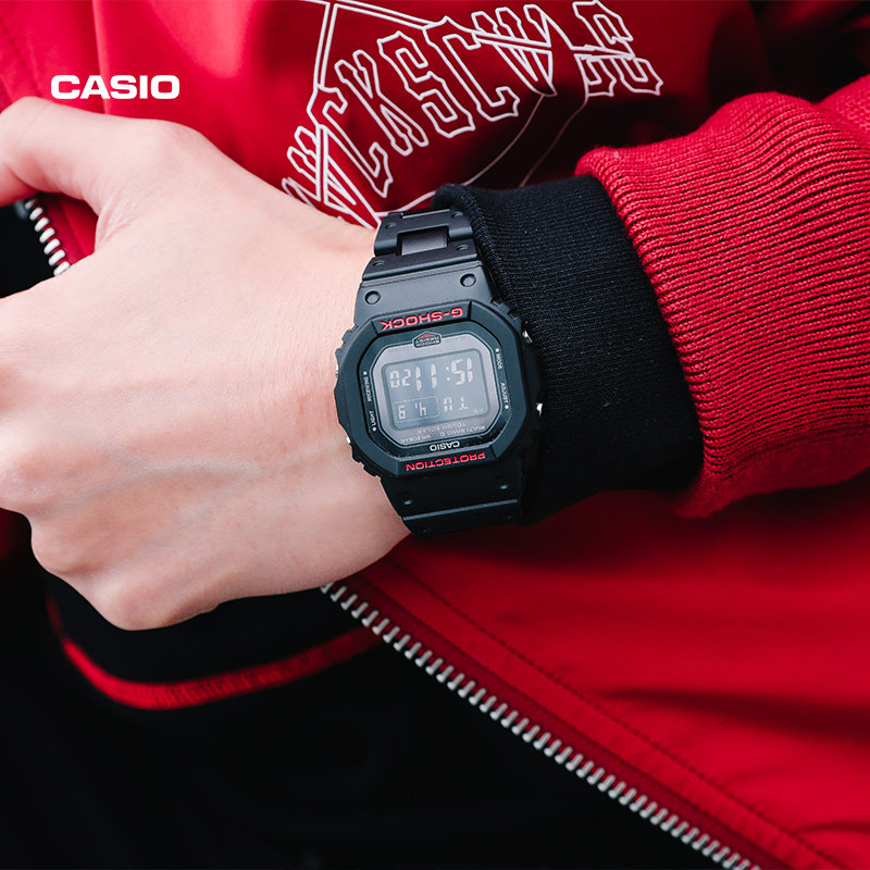 卡西欧旗舰店gw-b5600hr时尚石英表 casio日韩腕表