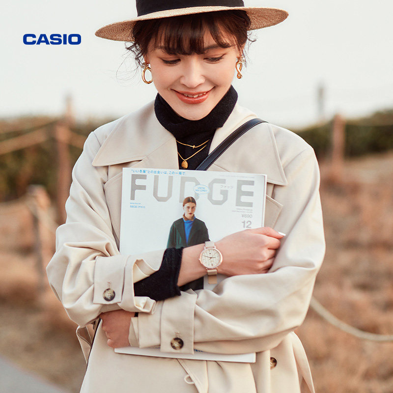 casio旗舰店she-4539防水女士手表 casio日韩腕表