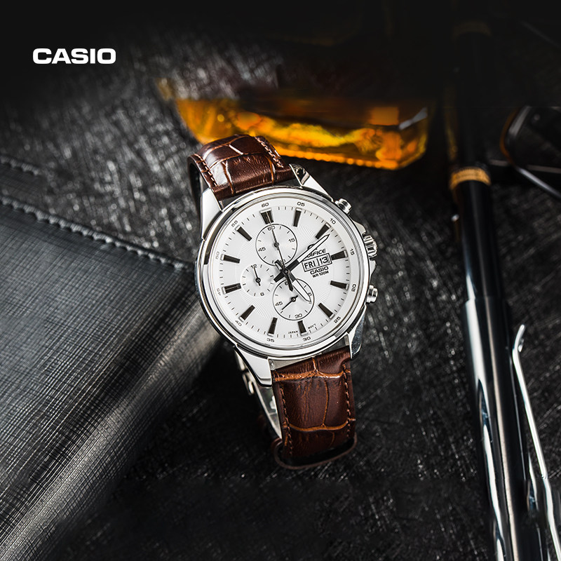 casio旗舰店efb-509防水男士男表 casio日韩腕表