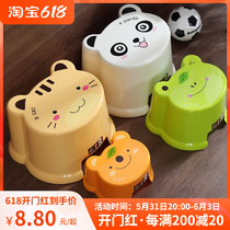 Kindergarten Cartoon Children Backrest Book Dining Table And Chairs Baby Plastic Small Plates Stool Change Shoes Short Stool Cushion Foot Garden Stool