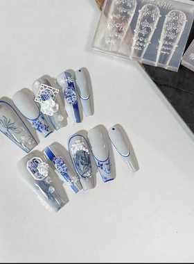 【美甲模具】枫枫模具掐丝盘扣新中式旗袍盘扣立体美甲雕花模具