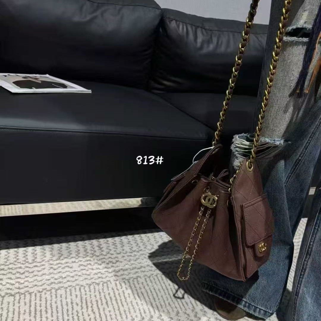 A man2025新款球纹鱼子酱皮单肩包女大容量hobo包时尚感链条,淘宝优惠券,粉丝福利购,淘宝优惠卷