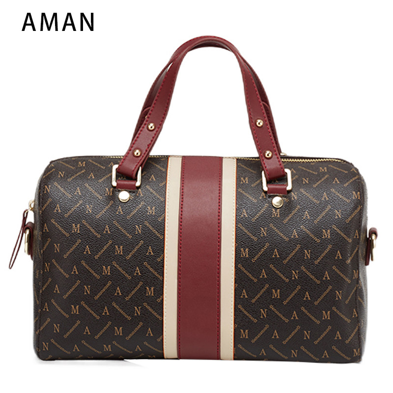 aman欧美女士潮牌单肩简约波士顿包 aman女士包袋