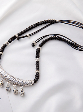 复古民族项链女手工编织路路通