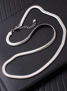 潮人百搭个性太钢男女卫衣蛇骨链