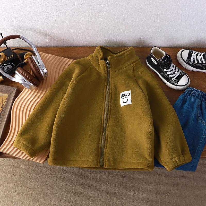 儿童冬季加绒加厚外套棉服中大童百搭男女宝宝保暖外穿2025新款秋 - 图1