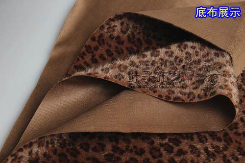 豹纹仿水貂马毛毛绒沙发布料服装面料柜台布仿皮草手工饰品印花 - 图1