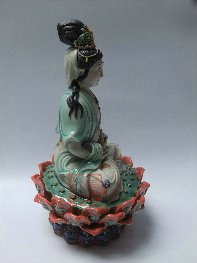 陶瓷工艺品  石湾公仔 净瓶观音 菩萨 佛
