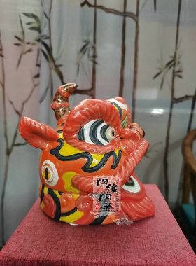 陶瓷工艺品石湾公仔狮子头中国风