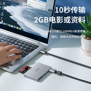 绿巨能usb3.0读卡器多功能五合一高速SD卡TF手机电脑两用转换器otg内存大小卡CF佳能相机MS通用M2多合一万能