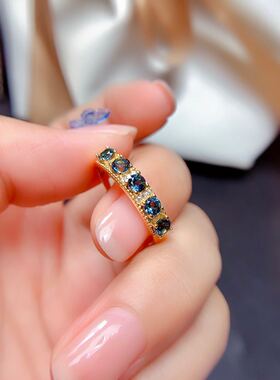 天然伦敦蓝托帕石精工活口特惠