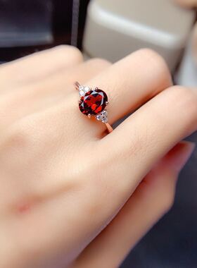 天然橄榄石戒指托帕石银精工镶嵌