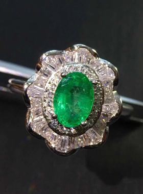 新款哥伦比亚祖母绿高净度戒指