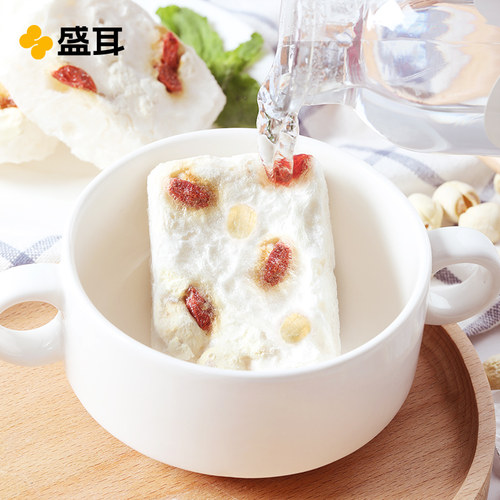 盛耳 冻干免煮银耳羹6包冲泡即食速食代餐冻干莲子百合银耳汤干货 - 图1
