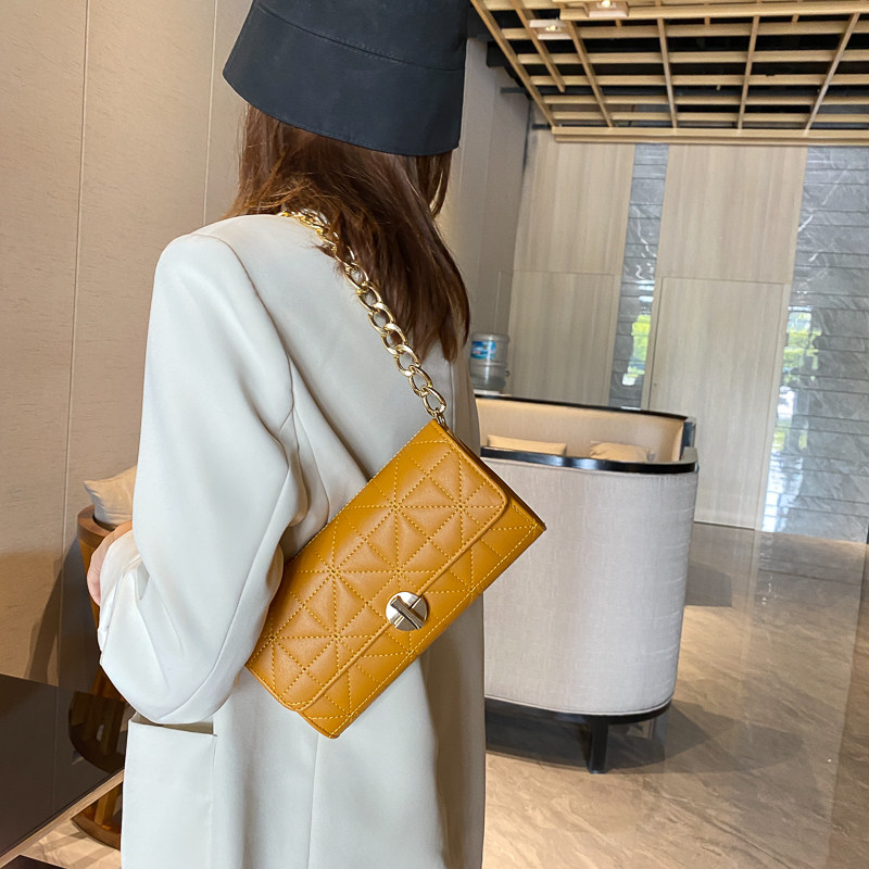 法国质感流行法棍包2020新款潮网红绣线腋下包单肩夏季链条小方包 - 图2