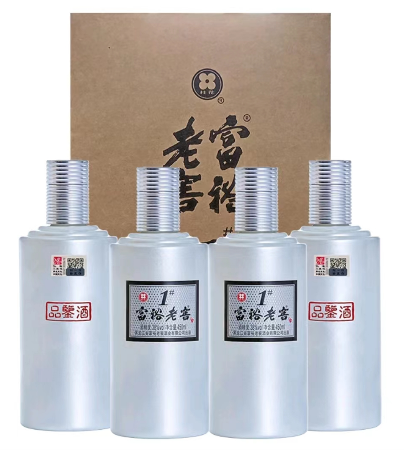 桂花 富裕老窖 1#1号白酒 浓香型38度450毫升 新包装黑龙江粮食酒 - 图1