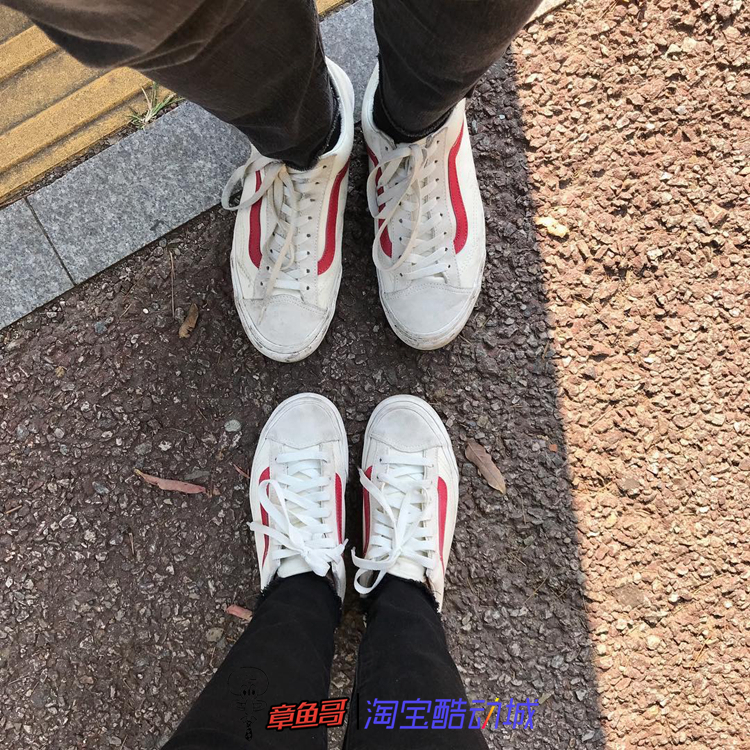 VANS范斯Style36权志龙同款白红男女低帮帆布休闲板鞋VN0A3DZ3OXS - 图0