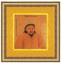 There are frame paintings decoration painting Living room Book room hanging picture book board Advertisement painting Chinese history Celebrity Kublai Live-action Portrait