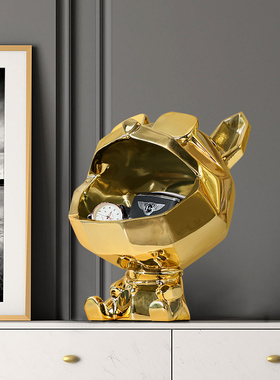 简约现代轻奢法斗桌面收纳盒摆件