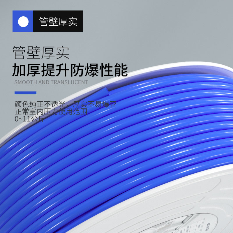 pu气管8mm空压机气管 软管 6mm气泵高压气管10mm透明12mm散卖气动 - 图1