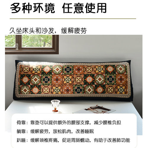 美拉德床头靠垫软包大靠背卧室榻榻米床上防撞大靠垫卧室护颈靠枕 - 图3