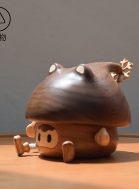 雪精灵【慕物】小可爱摆件有磁吸治愈系幸福一家三口纯实木原创