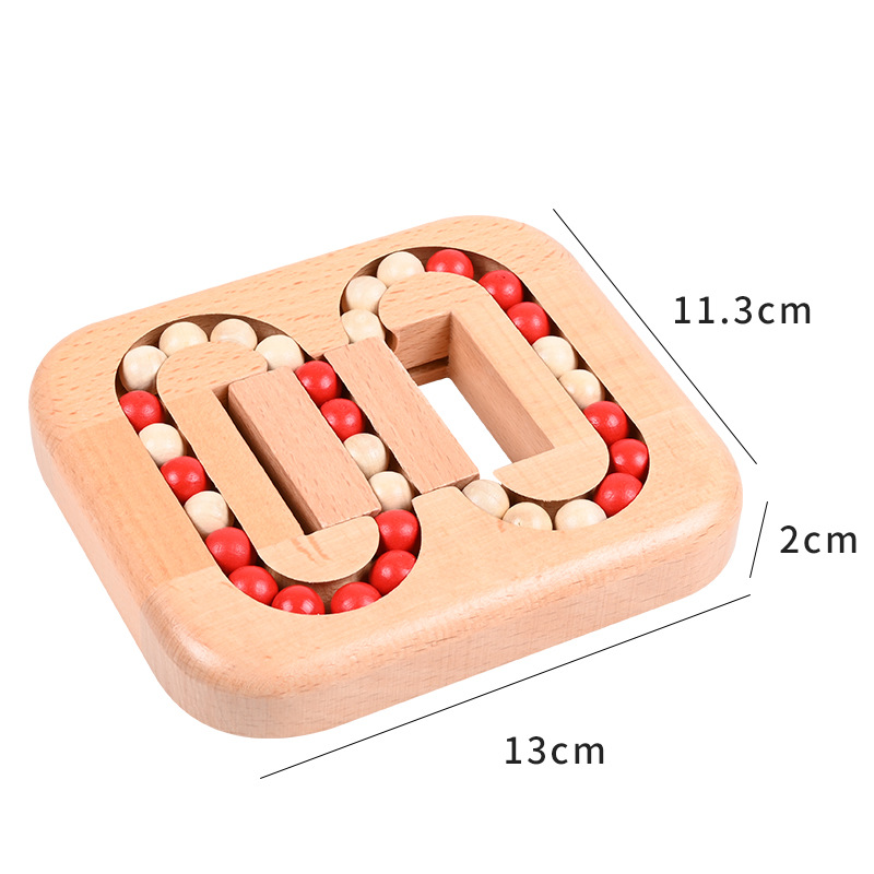平面滚珠孔明鲁班锁成人儿童创意益智木质玩具解环锁科教智力迷宫-图1