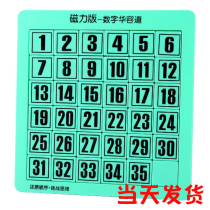 Magnetic version of children Digital Huadong Road Three countries Sliding puzzle Primary School Students Competition Special Jiugong Puzzle Toys