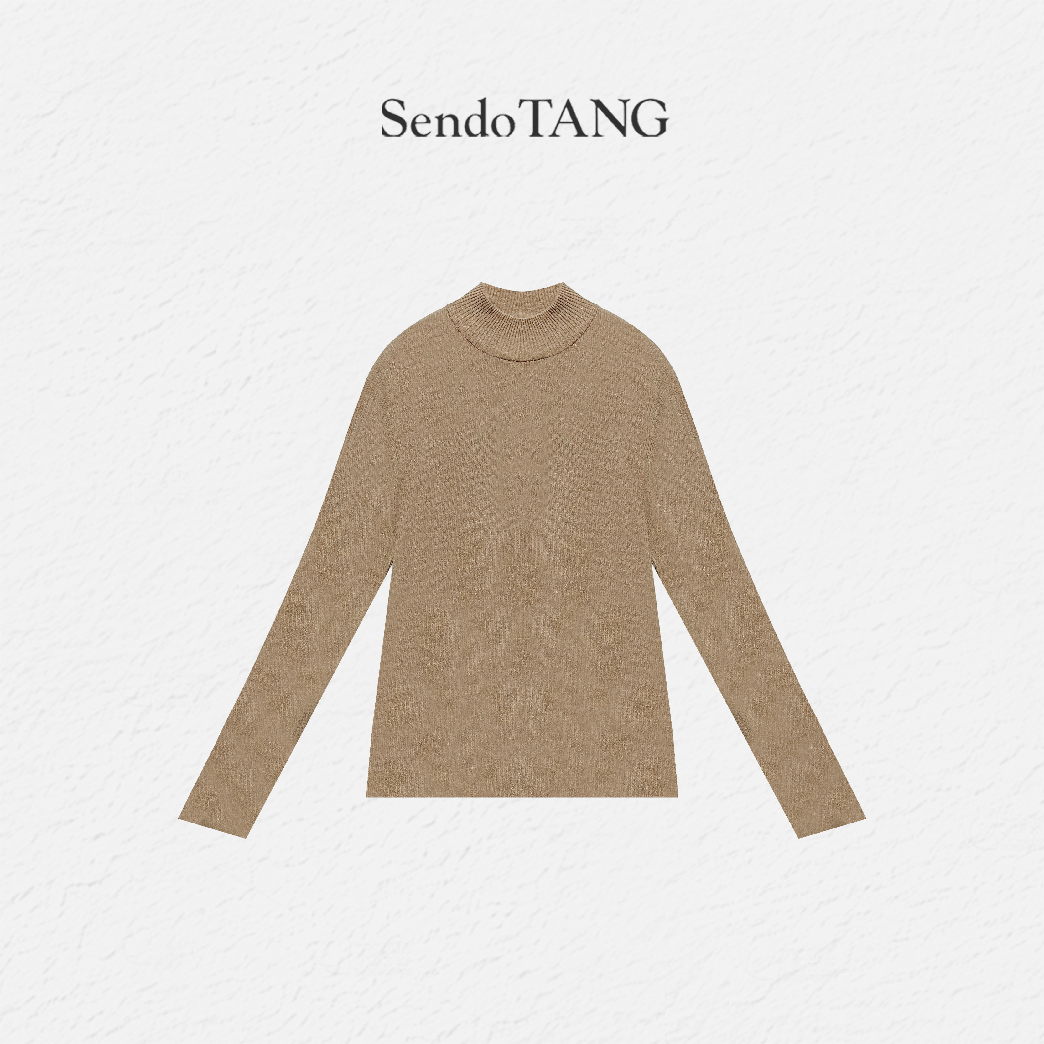 半高领修身内搭针织长袖上衣胖多女装高级感针织衫【浓巧慕斯】,淘宝优惠券,粉丝福利购,淘宝优惠卷