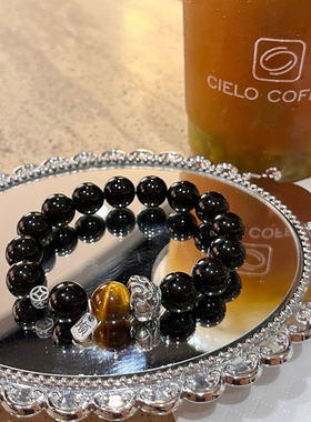 天然黑曜石手链男款本命年手串女款招财纳福饰品送亲友礼物