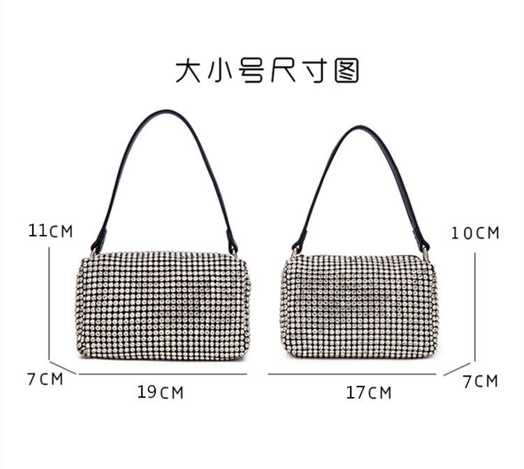 aw大王2020新款潮满钻腋下水钻包包 莱卡迪箱包女士包袋