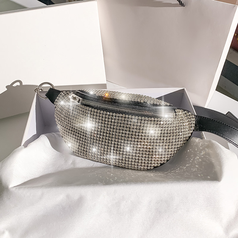 aw大王2021新款胸包女链条水钻包包 莱卡迪箱包女士包袋