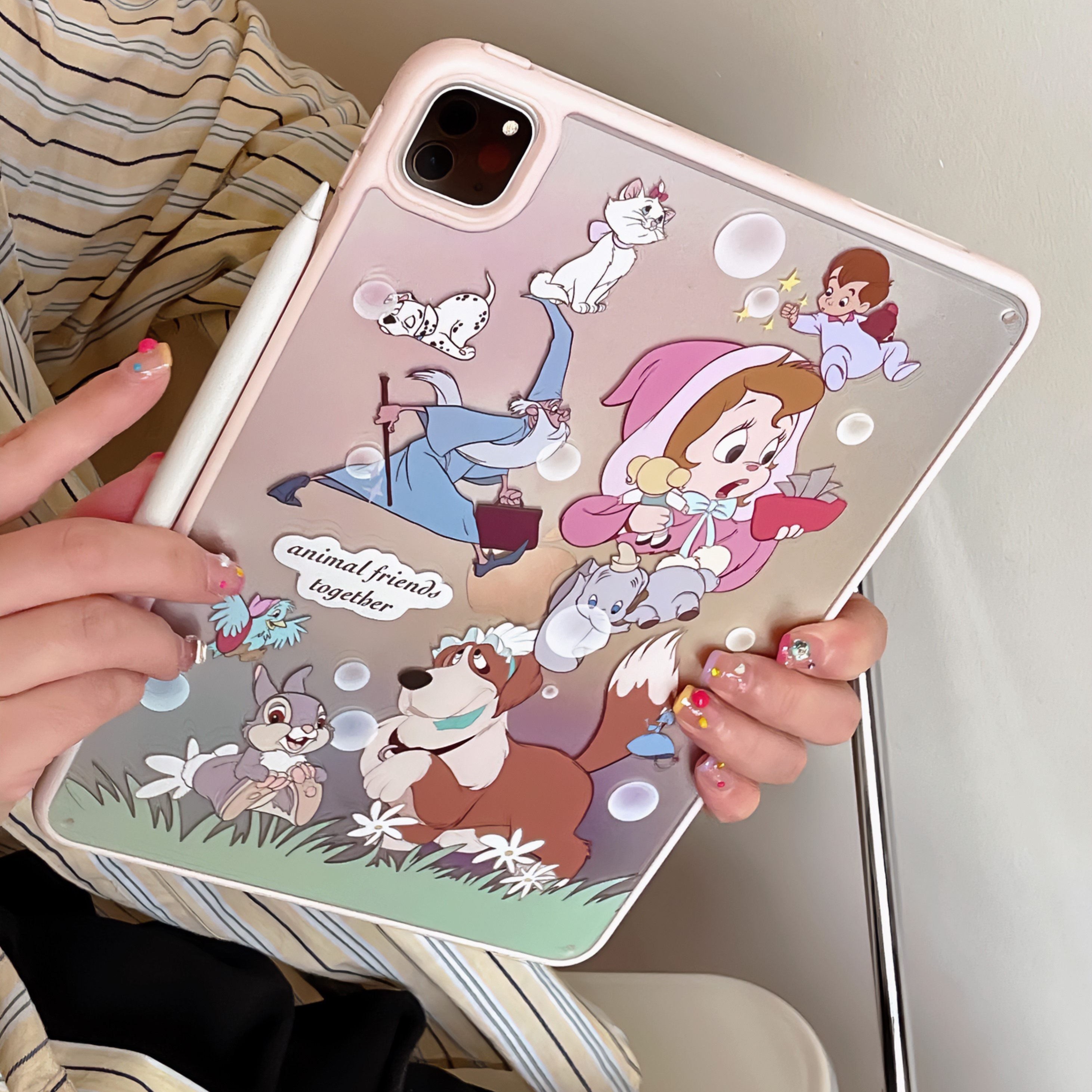 卡通超创意适用无盖ipad11保护壳10代亚克力air45全包mini67磁吸笔槽10.2寸平板13寸pro11/12.9透明9.7可爱,淘宝优惠券,粉丝福利购,淘宝优惠卷