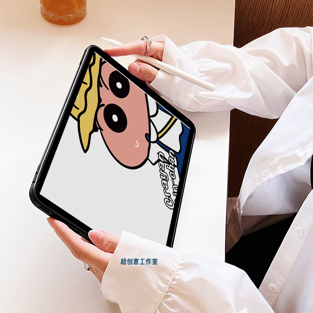 超创意适用9代无盖ipad11保护壳10代10.9单面小新10.2寸亚克力air45mini7硬后壳pro11/12.9磁吸笔槽2018款9.7 - 图2